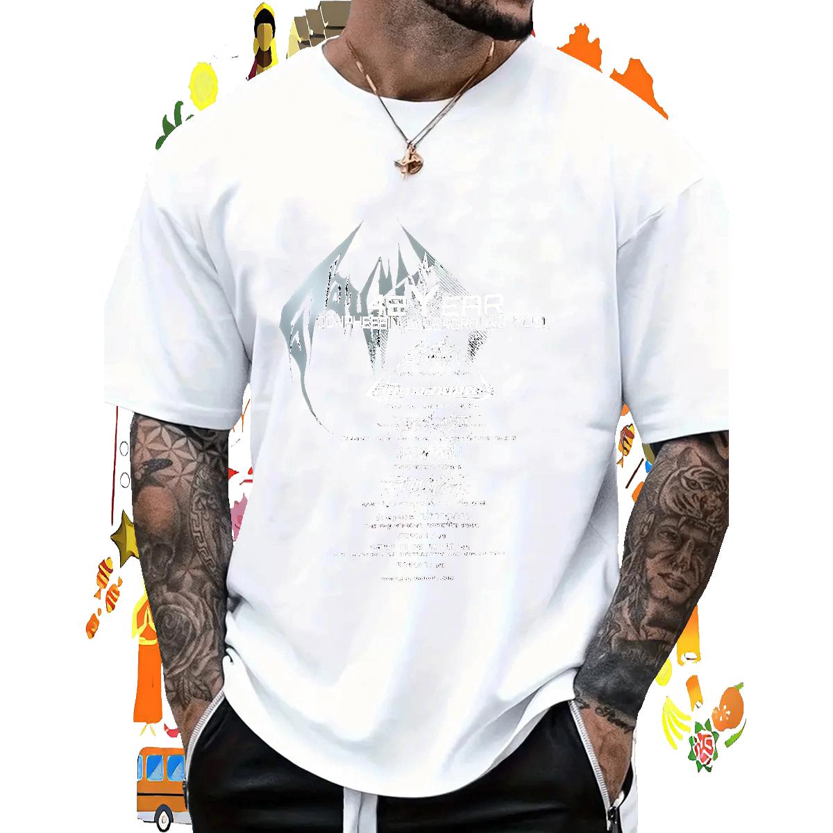 Designer Man T Shirts Black White Men Clothes T-Shirt Sports Casual Crew Neck Cotton Breathable Designer Wear