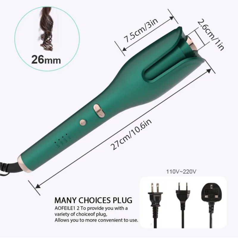 Hair Curler Button Curling Iron Negative ion Ceramic Rotating Wave Magic Hair Roller Spin Wand Hair Styling Tool 240530