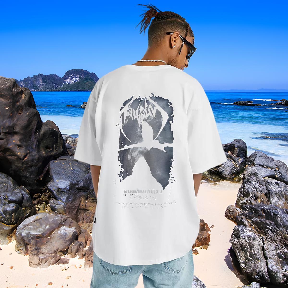 2024 Designer T-Shirts Black White Men Clothes T-Shirt Home Outdoor Round Neck Short Sleeve Cool Design Top Tees