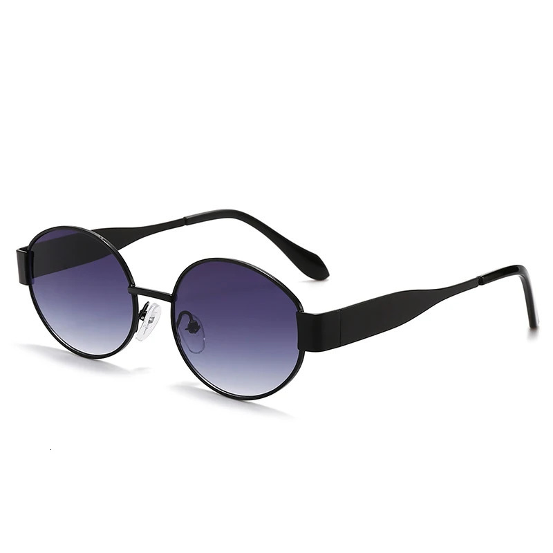 Oval Sunglasses Womens Metal Network Red Street Po Retro Lisa Same Style 240530