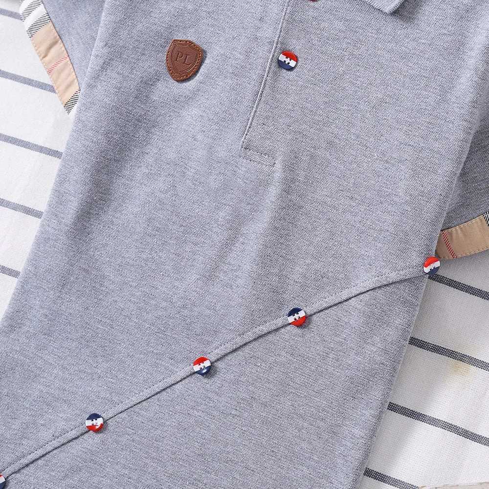 Polos Polos Boys Summer New Childrens Polo Shirt Striped Childrens Polo Shirt British Fashion Boys Fashion Designer School Uniform Top WX5.29