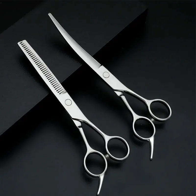 Teddy Bent Hair Tool Trimming Set Professional Dog Scissors Grooming Haircutting Clippers Pet H260303