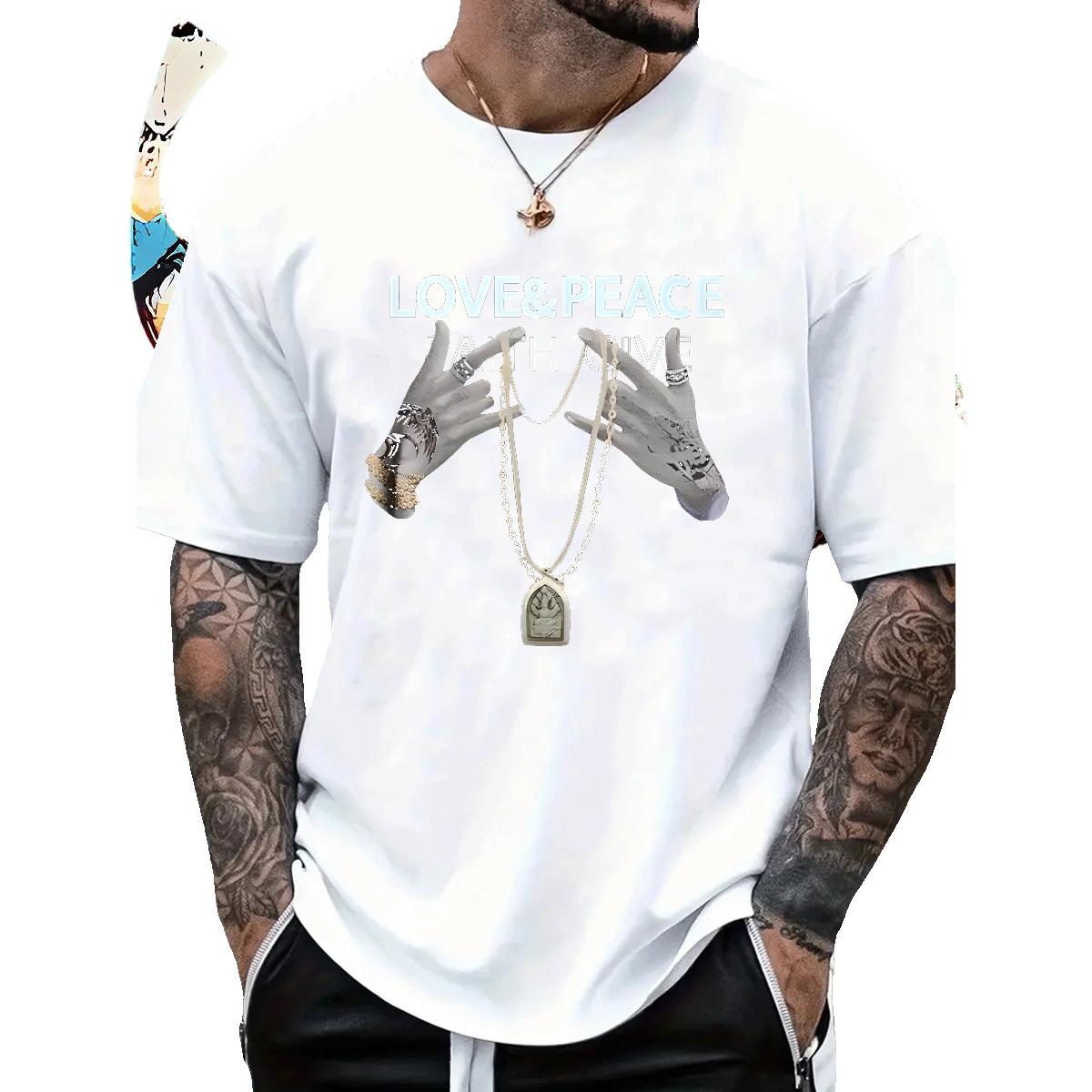 Designer Man T Shirts Custom Men Tshirts Hip Hop Round Neck Short Sleeve Cool Top Tees