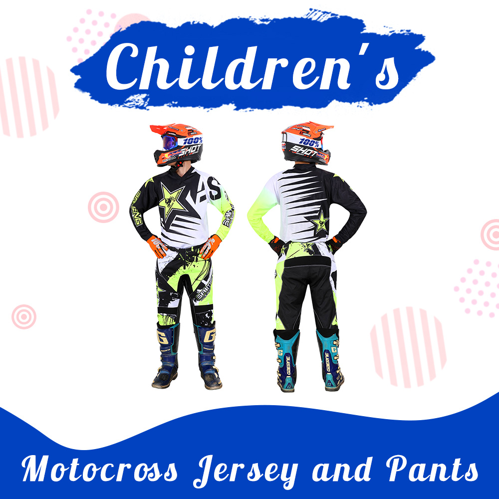 children's Motocross Jersey and Pants Youth Motorcycle clothes racing suit gear set Enduro MX Combo Kids Kits ATV 20/22/24/26/28