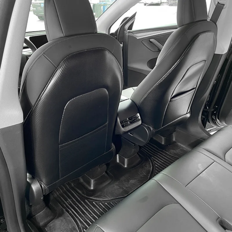 For Tesla Model3 Y 3+ Highland 2024 Seat Anti Dirty Pad Leather Rear Backrest Half Pack Protective Pad Car Interior Accessories