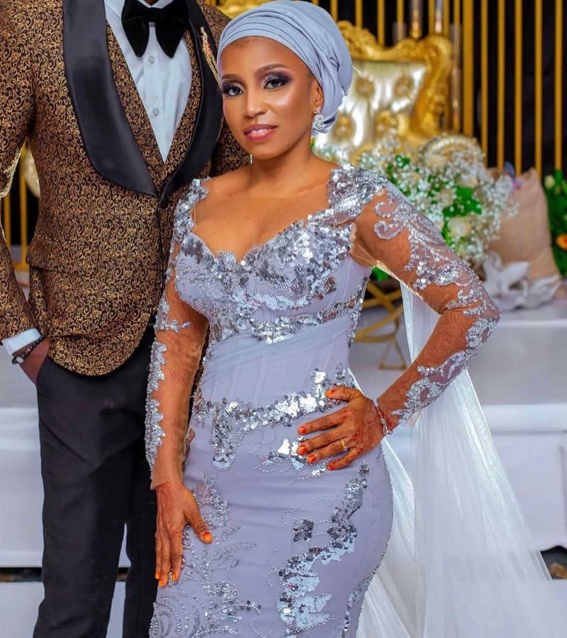 Muslim Sequins Mermaid Wedding Dresses Beading Arab Bridal Gowns Long Sleeves Sweep Train Custom Made Bride Vestido de novia