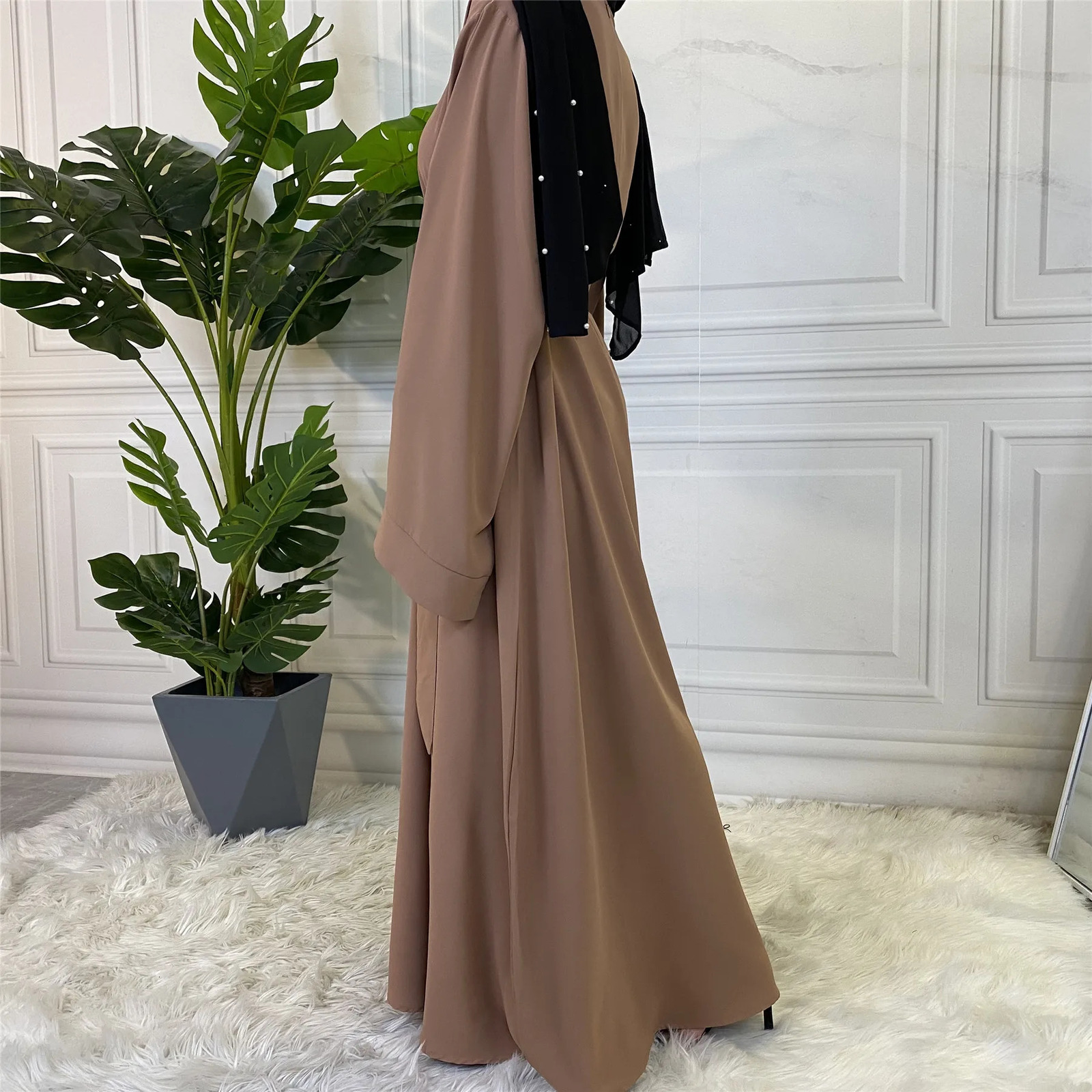 Muslim Fashion Hijab Dubai Abaya Long Dresses Women With Sashes Islam Clothing Abaya African Dresses For Women Musulman Djellaba 240529
