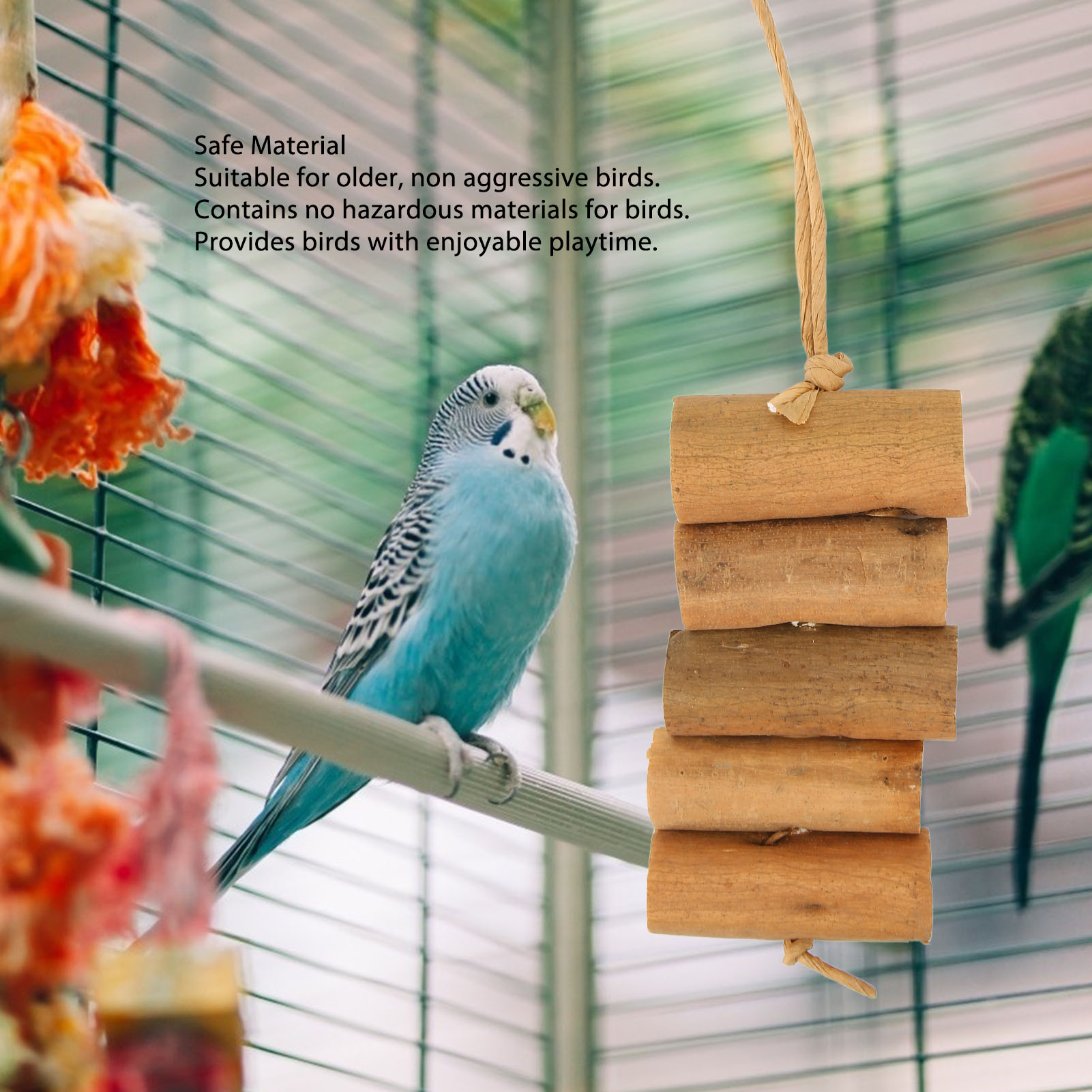 Bird Chew Toys Bite Resistant Teeth Grinding Boredom Relief Sola Log Bird Toys For Parrots Parakeet Cockatiel
