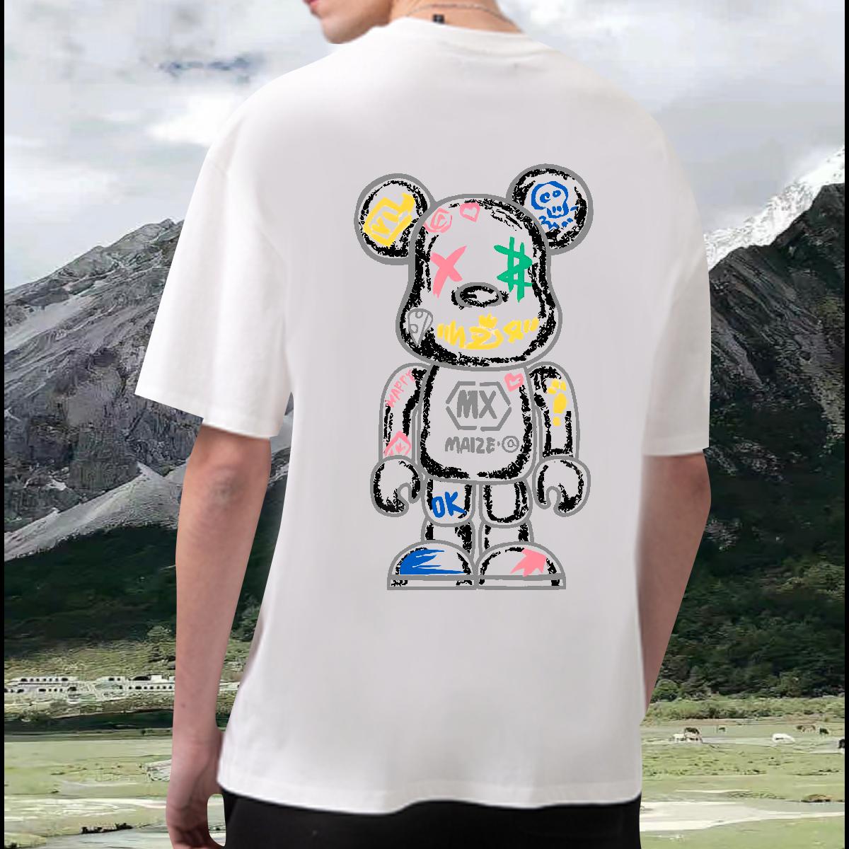 Custom T Shirt For Man Custom Cartoon Men Tshirts Spring Summer Cotton Breathable Short Sleeve Loose Tees