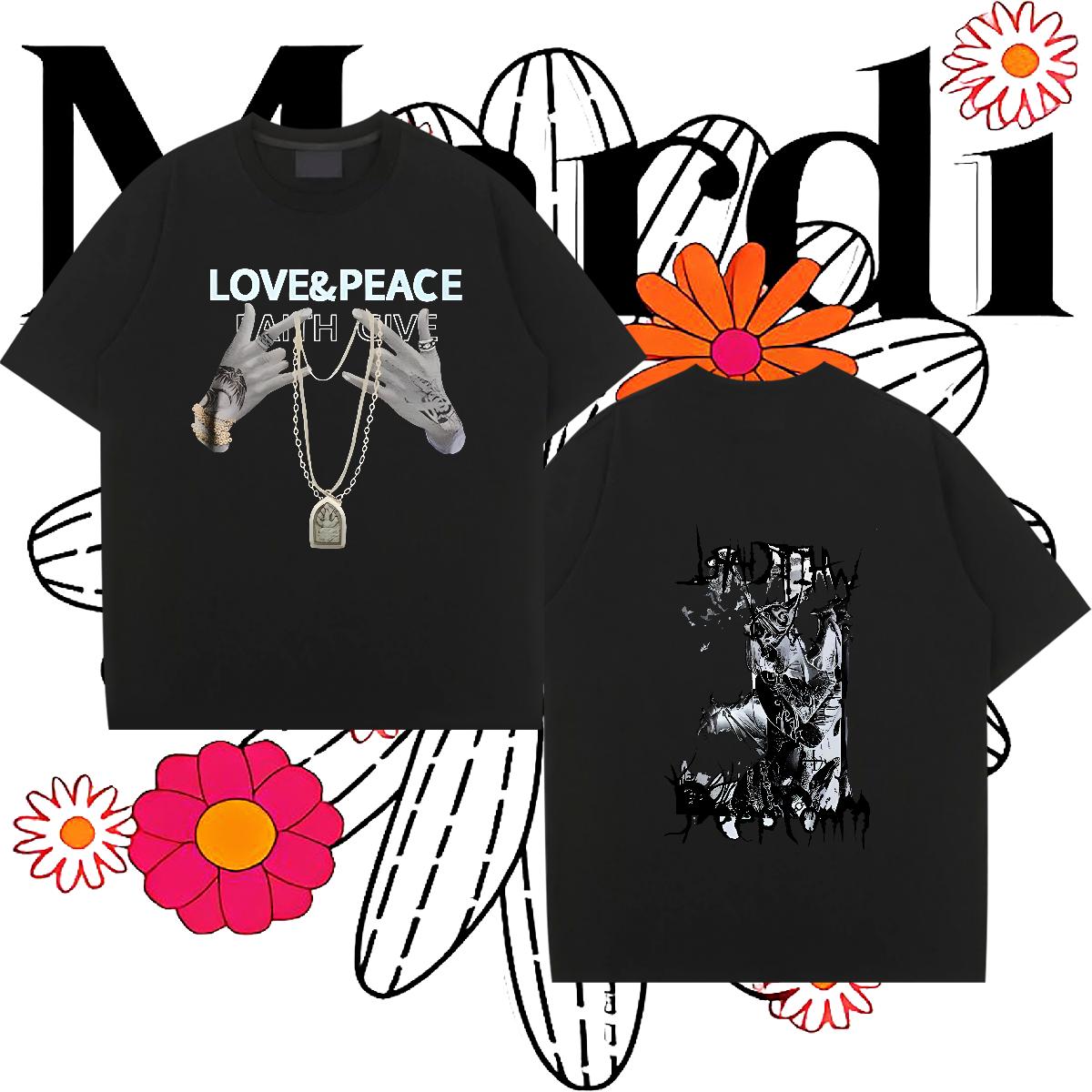 DIY Customized T shirt Cartoon Print Tshirts Street wear Hip Hop Breathable Short Sleeve Comfortable Tee Shirt