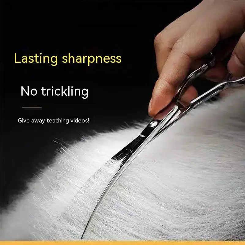 Teddy Bent Hair Tool Trimming Set Professional Dog Scissors Grooming Haircutting Clippers Pet H260303