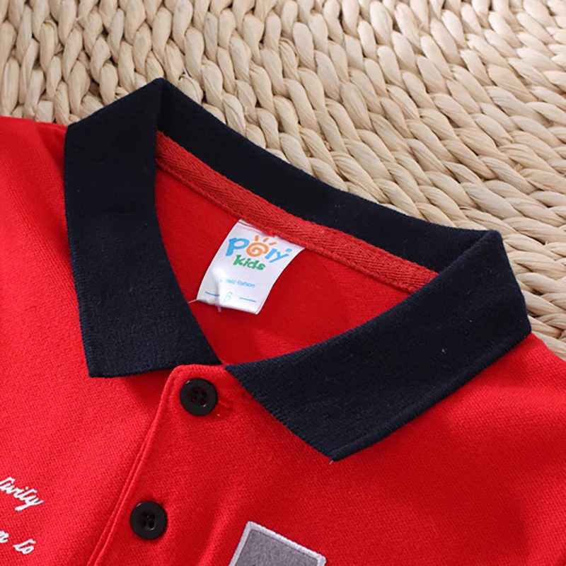 Polos Polos Boys Summer Polo Shirt Cotton Breathable Boys Clothing Pony Fabric Pattern T-shirt Childrens Polo Top 3-7T WX5.29