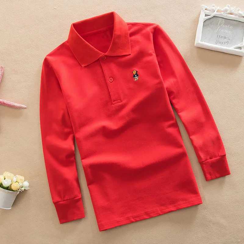 Polos Polos Litt Kids Clothes Fashion Outfits Cartoon Broidery Autumn Boys Shirt Long Seven Polo Shirts Youth School Top WX5.29