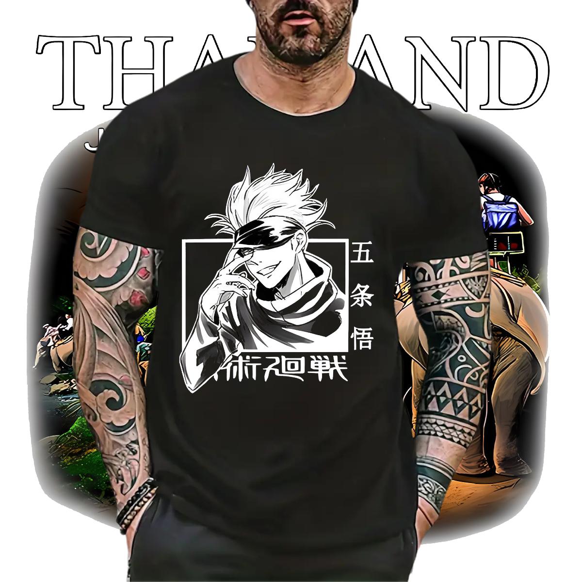 Casual New Men T Shirts Custom Cartoon Mens Tshirts Outdoor Crew Neck Cotton Cool Design Tee Shirt