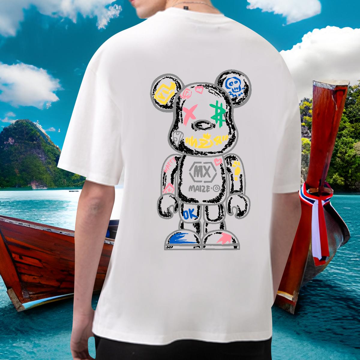 Classic T-Shirts for Men Oversized S-3XL Men Tops Tees Daily Wear Cotton Breathable Short Sleeve Loose Fit Tops Tees