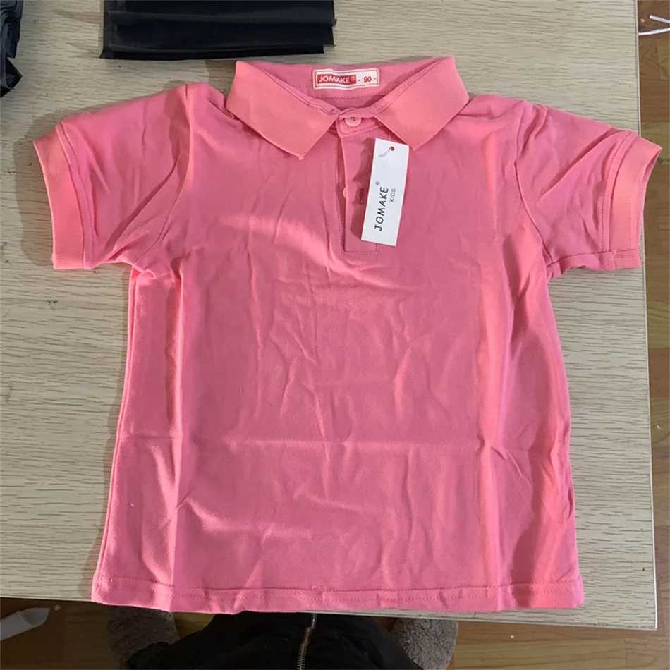 Polos Polos 2-9Y Childrens Polo Shirt Summer Boys and Girls Cotton Short Seven T-shirt Baby Casual T-shirt Solid Color Top Childrens Clothing WX5.29