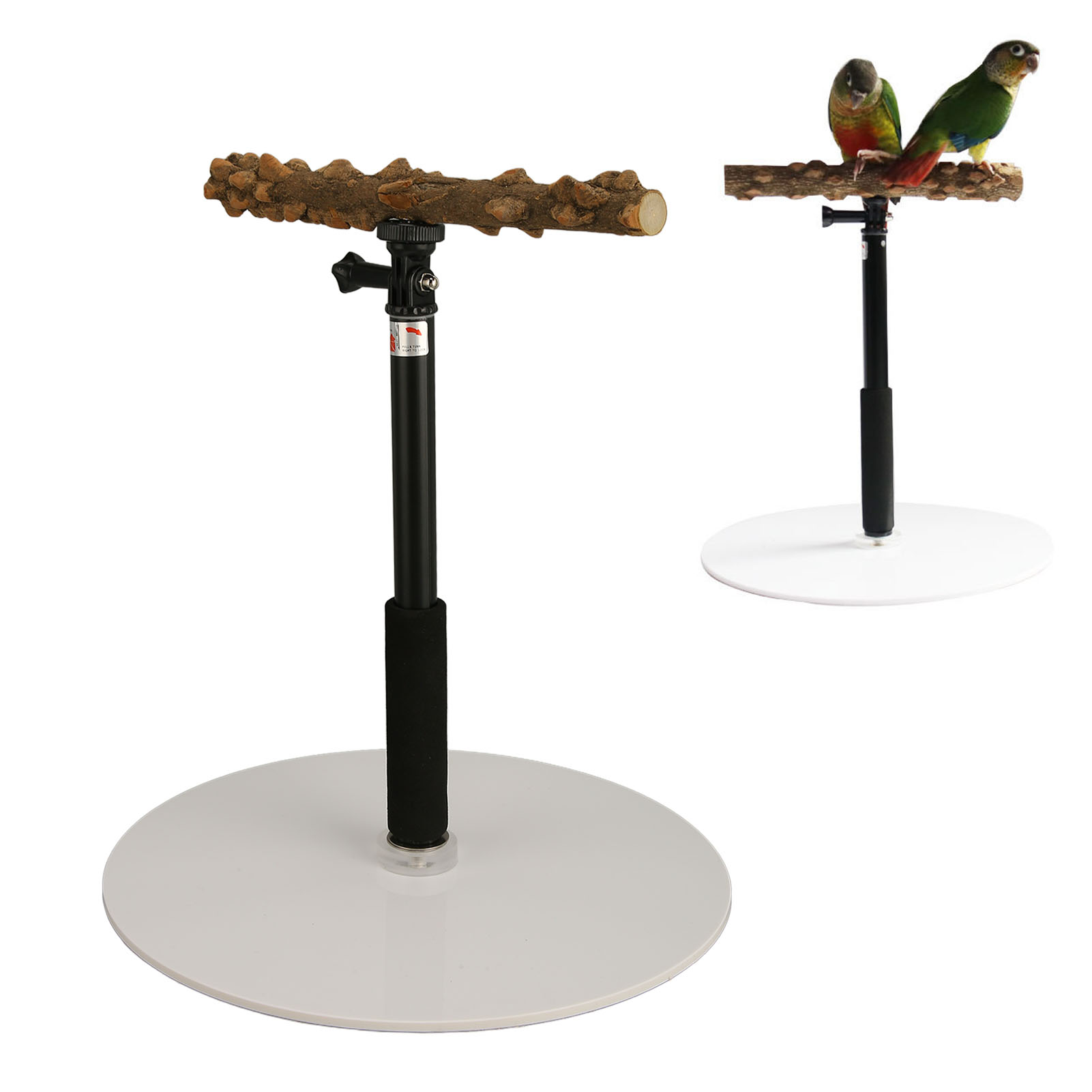 Adjustable Bird Perch Portable Detachable Parrot Play Stand For Indoor Outdoor Traveling