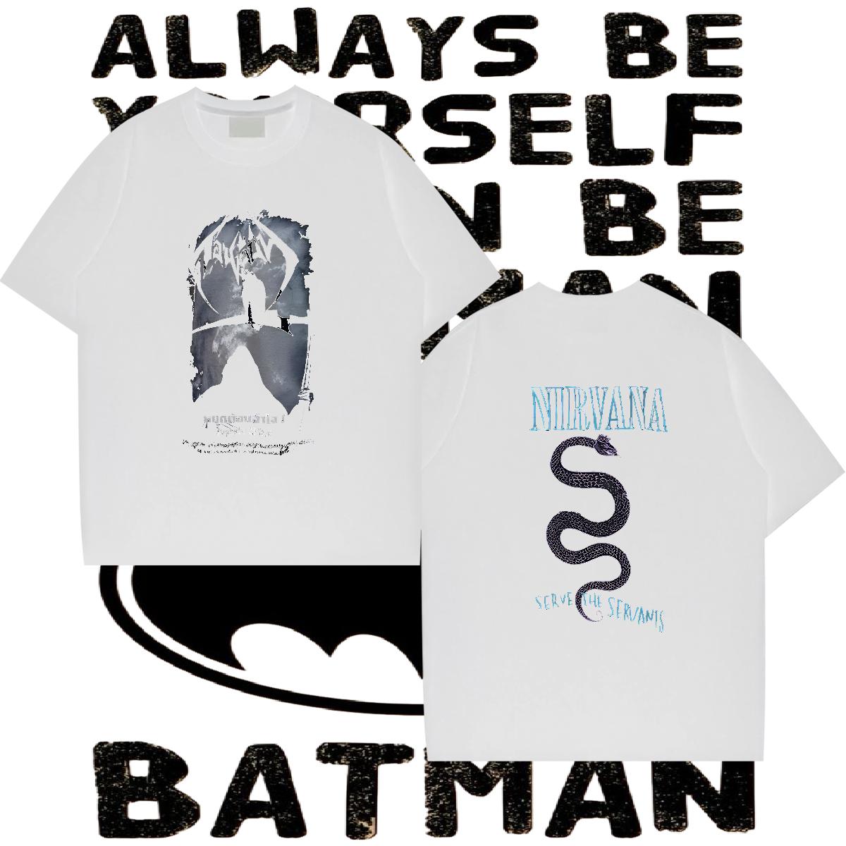 2024 T Shirt For Man Black White Tshirt for Man Woman Street wear Hip Hop Breathable Crew Neck Comfortable Tops