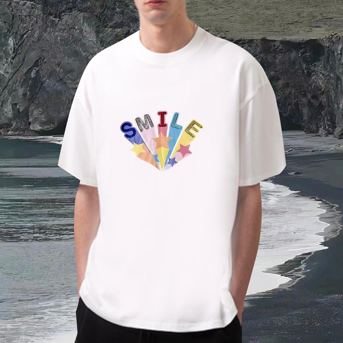 Classic Casual Man T Shirts Graphic Men Clothes T-Shirt Hip Hop Street Breathable Crew Neck Cotton Comfortable Tees