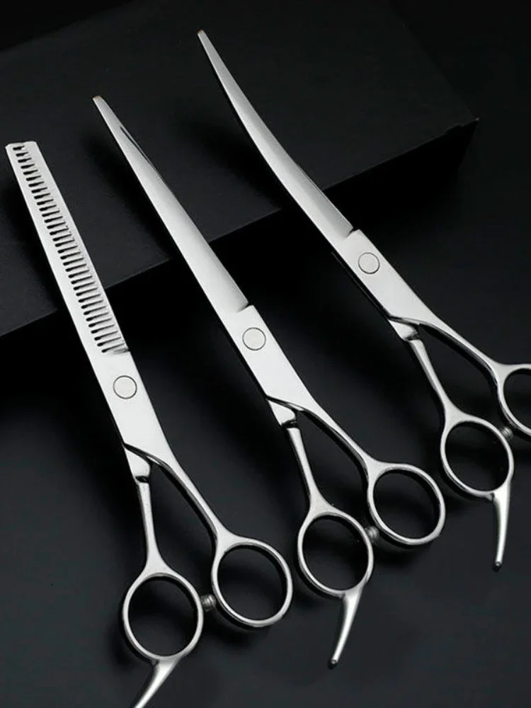 Teddy Bent Hair Tool Trimming Set Professional Dog Scissors Grooming Haircutting Clippers Pet H260303