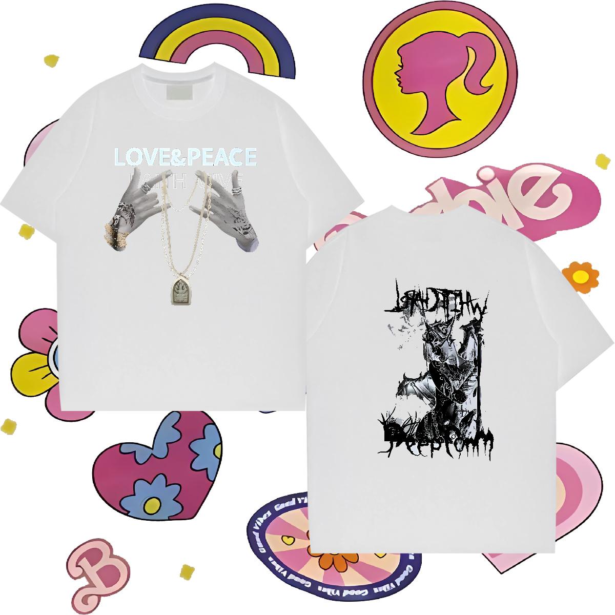 Customized T-Shirts for Men DIY Men Tshirts Hip Hop Crew Neck Cotton Breathable Cool Tops Tees