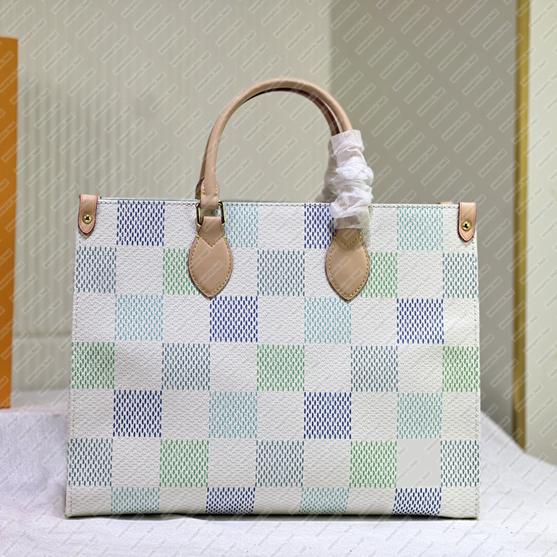 Women Handbag Checked Tote Bag Large Capacity Shopping Bag Luxury Shoulder Bag Fashion Genuine Leather Tote Handbag 2pcs/set Classic Letter Crossbody Bag Chain Bags