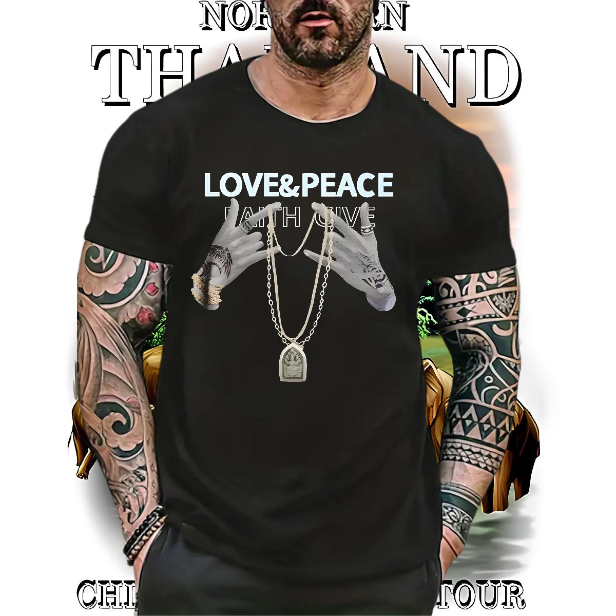 Fashion Design Men T Shirts Custom Printing Tshirts Daily Outfit Crew Neck Cotton Loose Wear