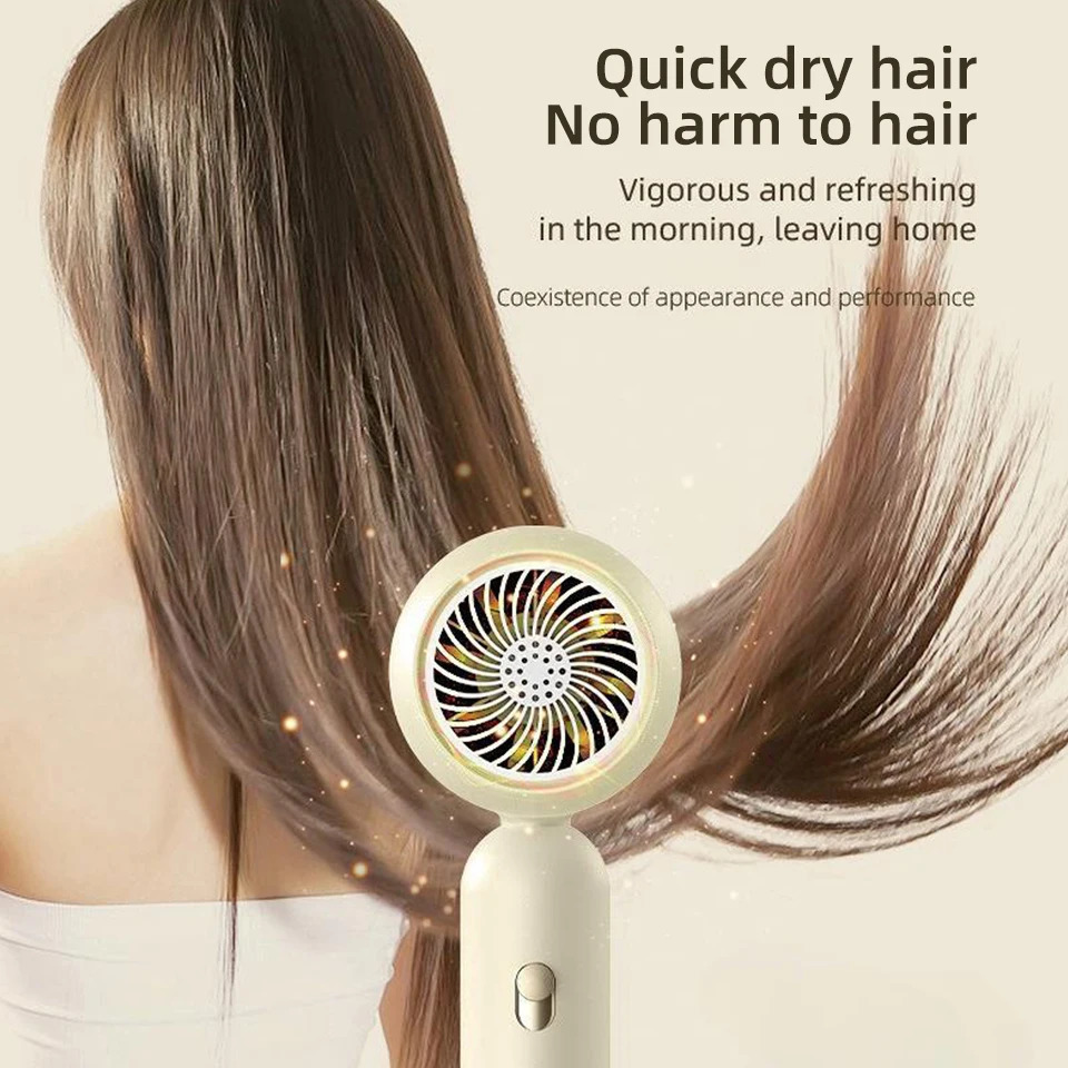 Electric Hair Dryers Professional Blow Dryer Negative Ionic Blow Hair Dryer For Home Appliance With Salon Style Small Size 240530