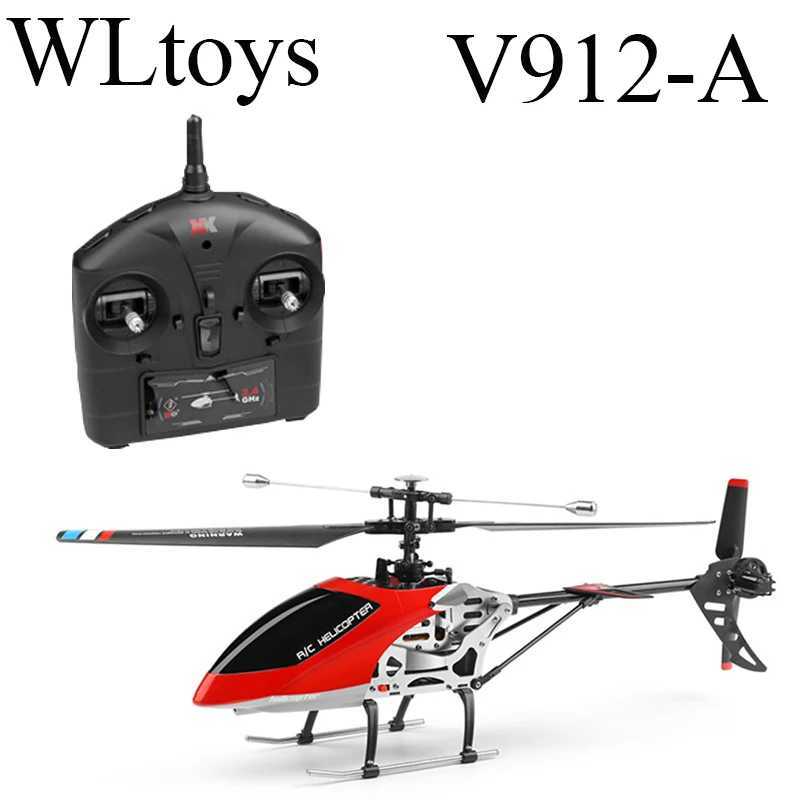 Electric/RC Aircraft WLtoys XK V912 upgrade V912-A fixed height helicopter RC drone 2.4G 4CH dual motor toy for outdoor gifts Q240529