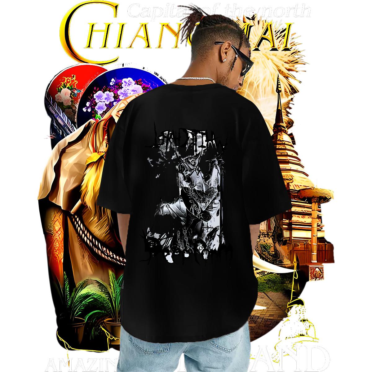 2024 T Shirts Men DIY Logo Tshirts Casual Daily Wear Breathable Short Sleeve Loose Fit Top Tees