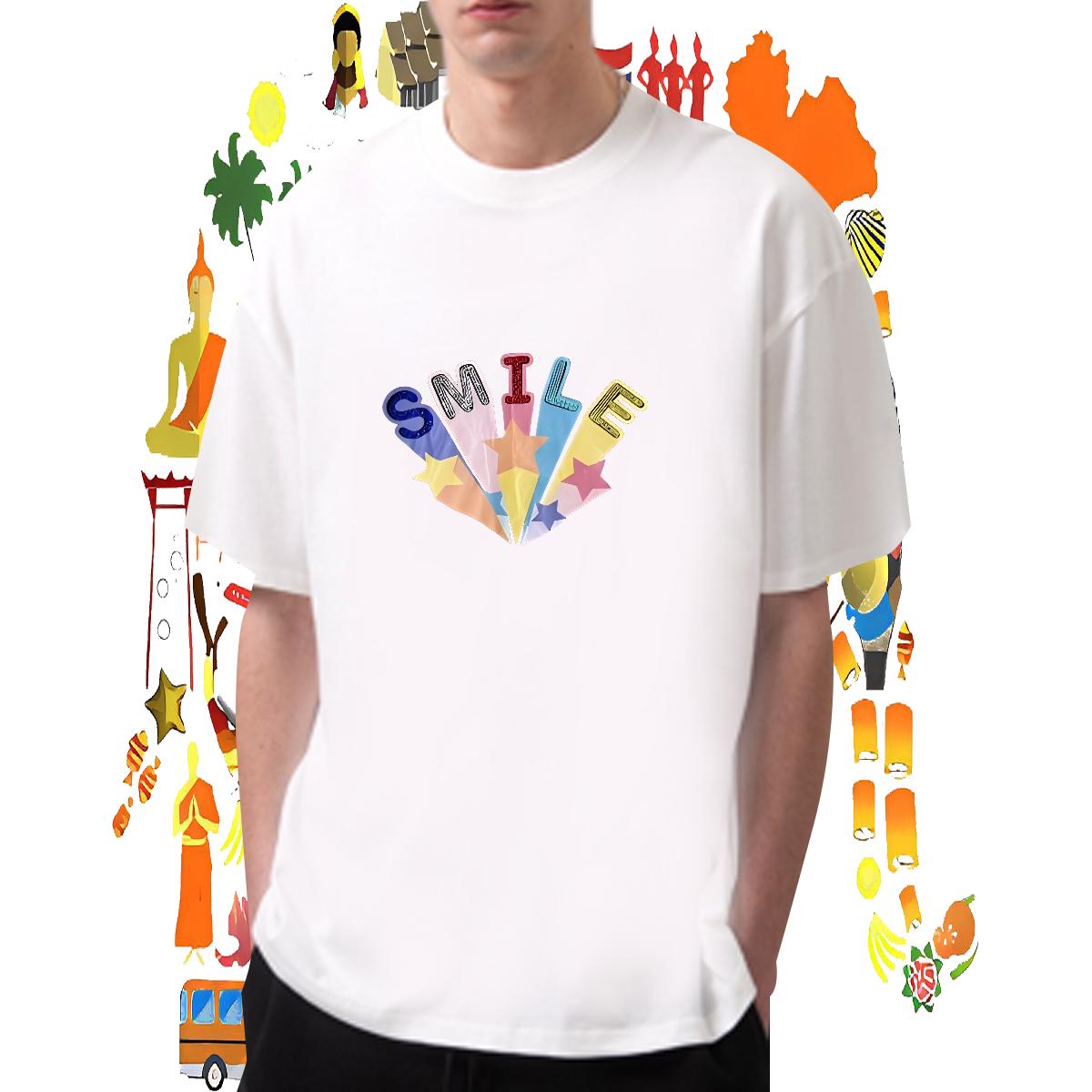 2024 New Man T Shirts Custom Print Plus Size Men Tees Daily Outfit 180g Cotton Soft Wear