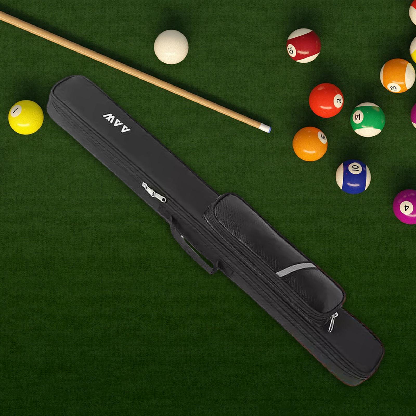 Billiards Pool Cue Case Snooker Cue Storage Pouch for Travel 1/2 Snooker Billiard Stick Rod