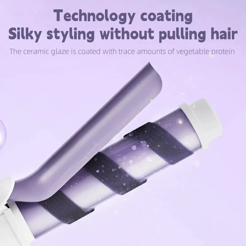 1pc Hair Curling Iron Instant Heat 40mm Professional Hair Curler Rolling Iron Adjustable Temperature For DIY Home And Salon Use 240530