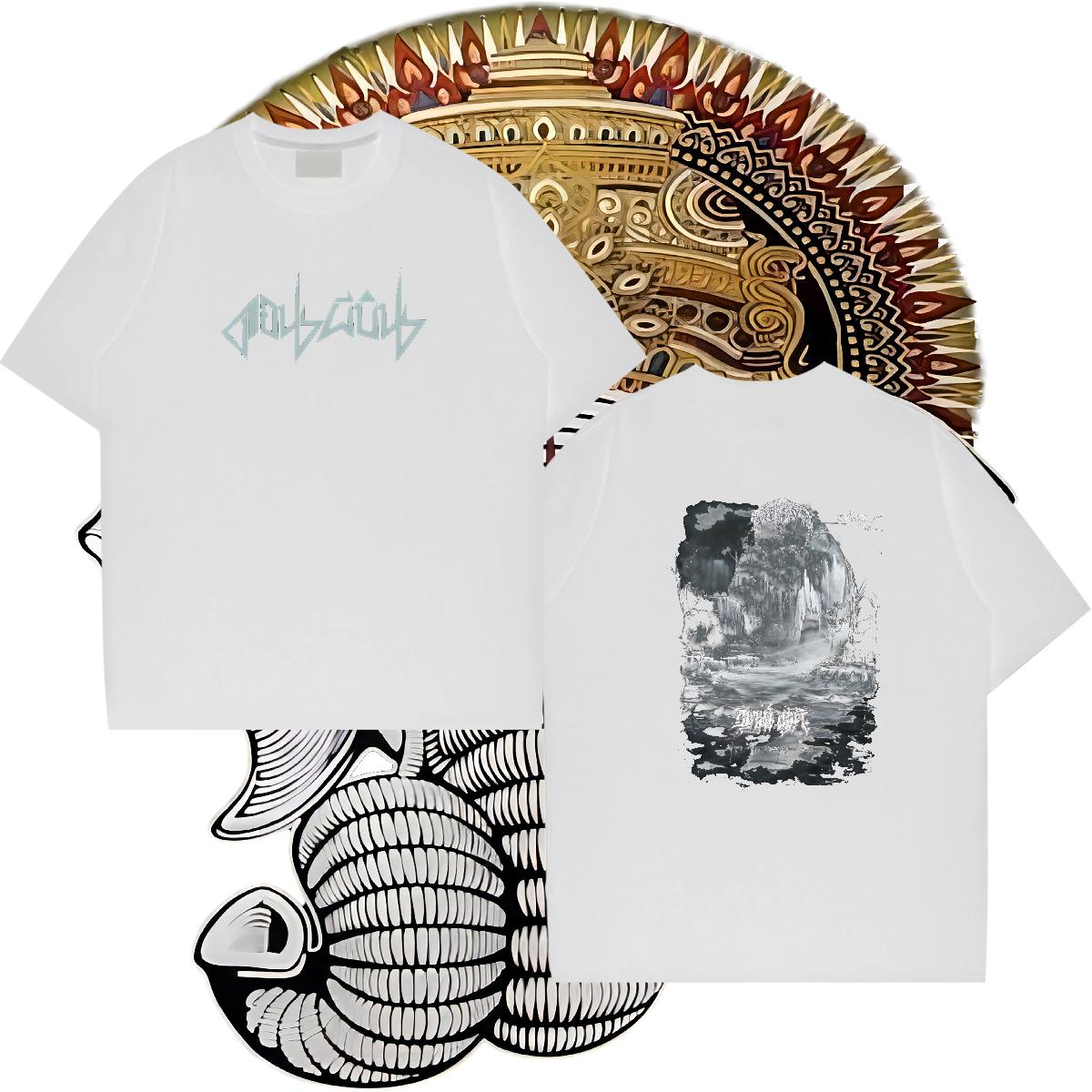 New T-Shirts for Men Plus Size Cartoon Tshirts Home Outdoor Cotton Breathable 5A Wear