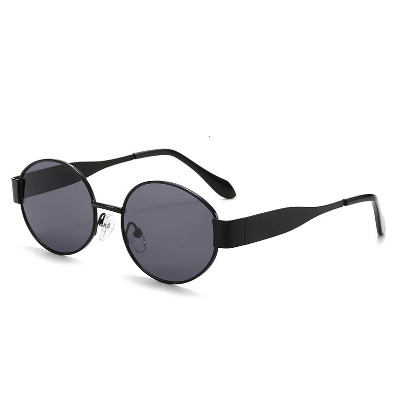 Oval Sunglasses Womens Metal Network Red Street Po Retro Lisa Same Style 240530