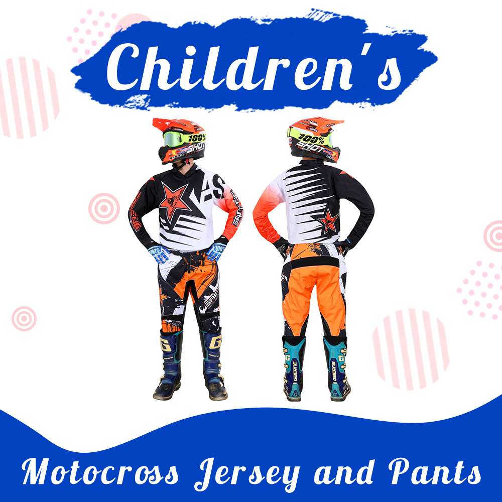 children's Motocross Jersey and Pants Youth Motorcycle clothes racing suit gear set Enduro MX Combo Kids Kits ATV 20/22/24/26/28