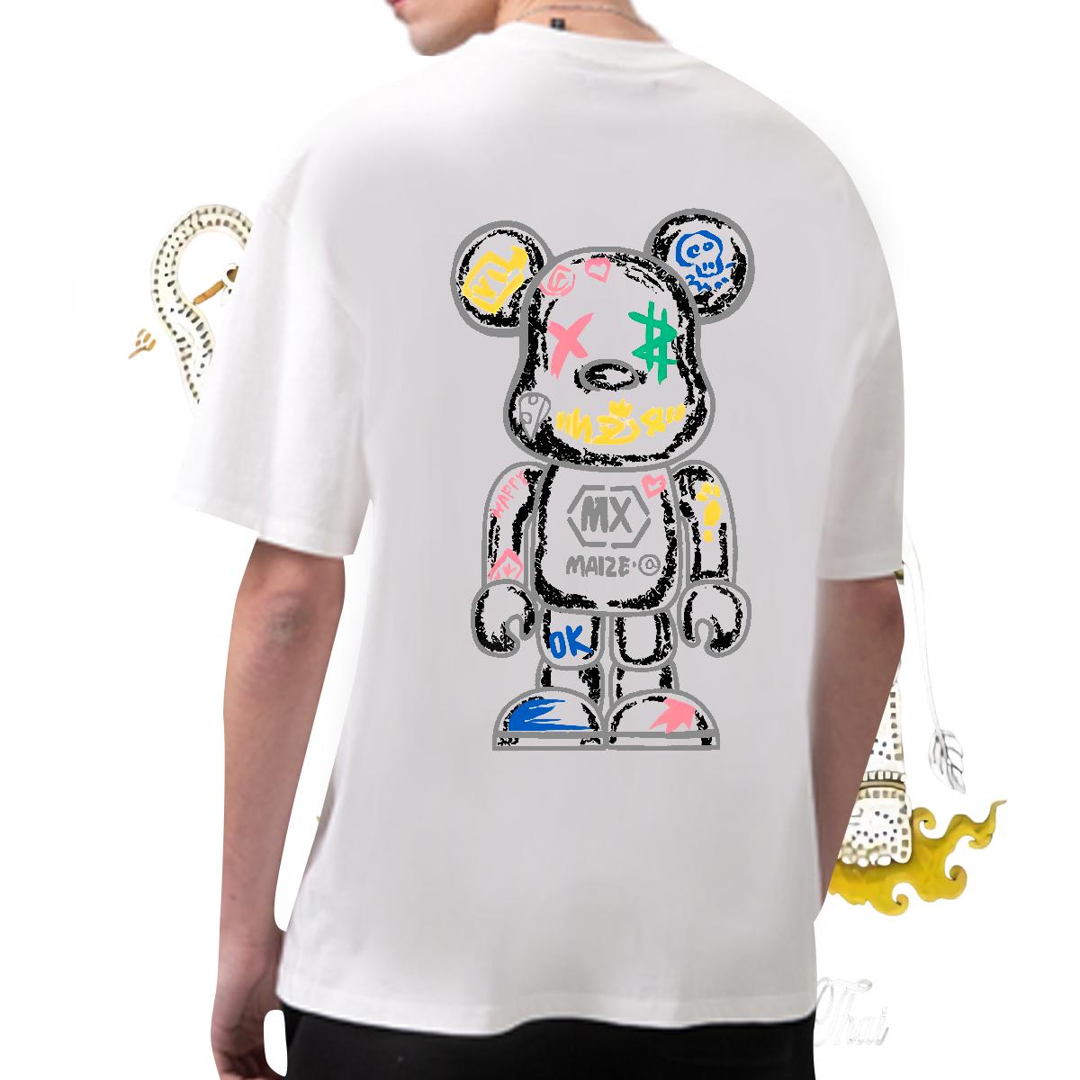 Brand T-Shirts Black Oversized Men Tshirts Home Outdoor O-Neck Short Sleeve Cotton Popular Tee Shirt