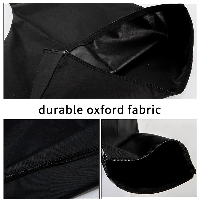 1pcs Leaf Blower Vacuum Solid Zippered Bag 44*60cm Black Vacuum Bag Waterproof Leaf Dust Storage Outdoor Gardening Tools