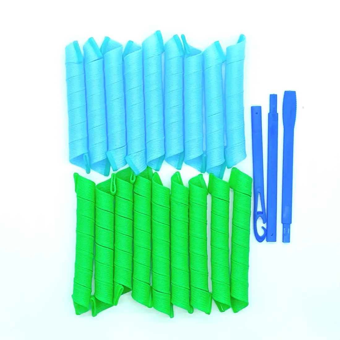 18PCS Hair Rollers 20/30/45/50/55cm Snail Shape Not Waveform Spiral Round Curls Hair Curler Soft Hair Curler Magic Hair Tools 240530