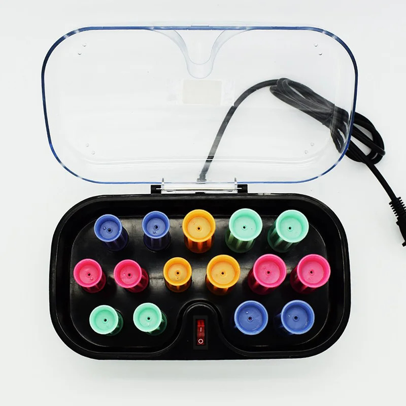 15pcs Rollers Set Ceramic Hot Curlers Stic Tube Clips Dry Wet Long Short Hair Curly For Home And Barbershop 240530
