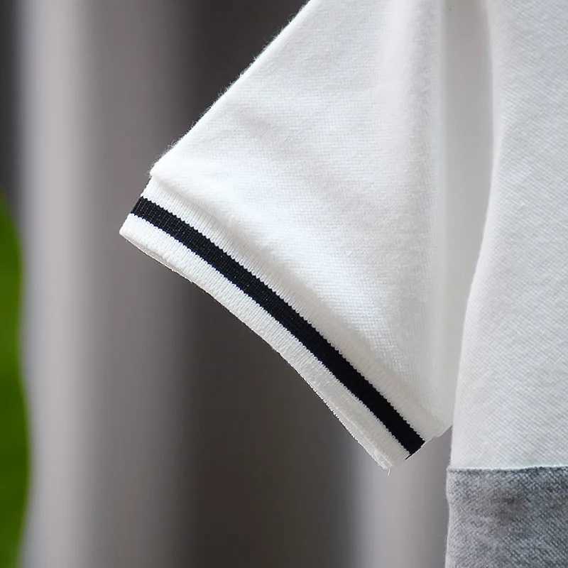 Polos Summer Boys Shirt Childrens Short Seven Piece T-shirt Patch Work White Polo Shirt 2-10 Year Old Boys Designer Clothing WX5.29