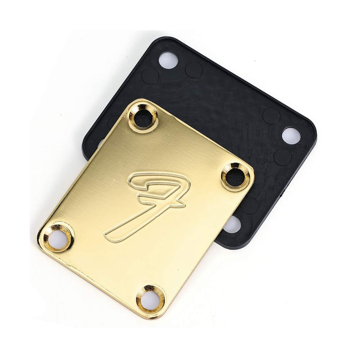 70S 4-Bolt Guitar Neck Plate Neckplate with Screws (Gold)