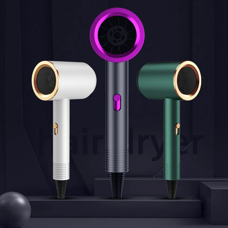Colorful 3 Speed And Cold Hair Dryer Portable Electric Negative Ion Professional Hammer Hair Dryer For Salon Home el 240530