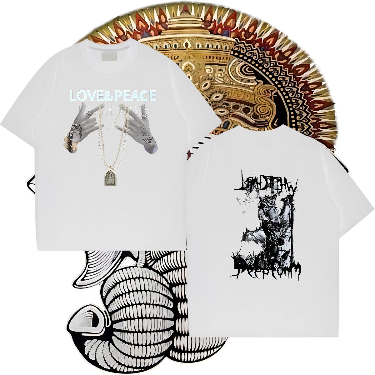 Fashion T Shirts Men Graphic Men Tshirts Daily Wear Round Neck Short Sleeve 5A Wear