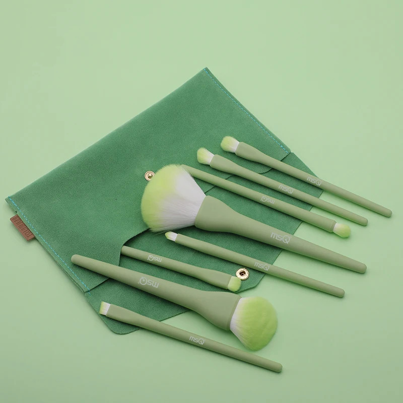 MSQ 8PCS Pink Makeup Brushes Sets Powder Foundation Eyeshadow Blusher Professional Fashion Make Up Candy Cosmetic Tool With Bag 240530