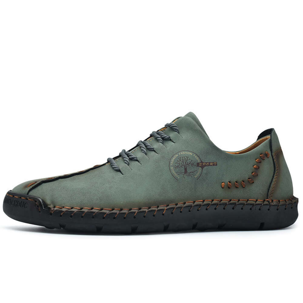 Ddmysports Australian New Casual Leather Shoes Men S Fashion Andsewn Lace Up Large Size Breathable Lazy OUTDOOR