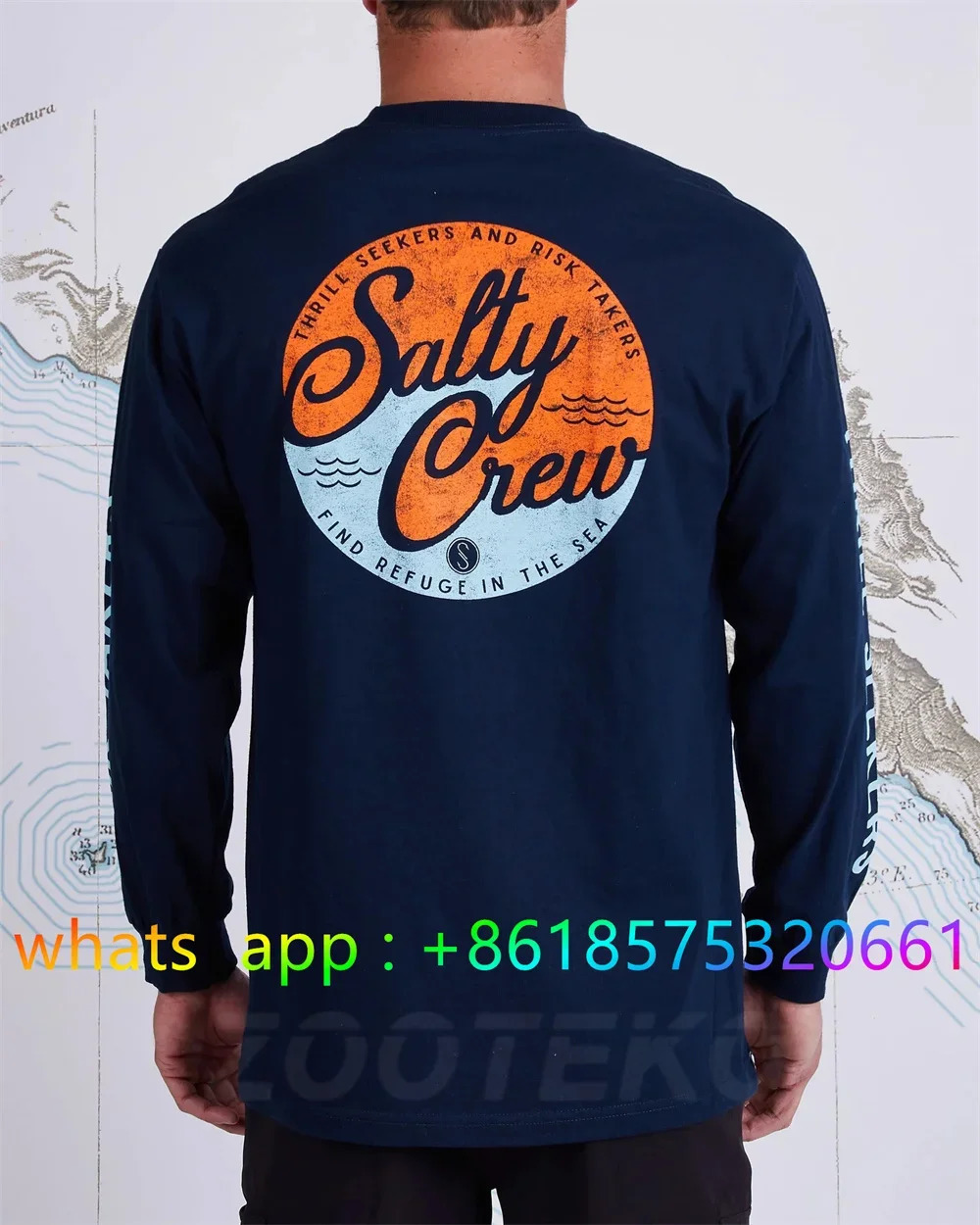 Fishing Wear Mens Crewneck Shirt Print Camisa De Pesca Fishing Long Sleeve Uv Protection T-shirt Performance Angling Clothing 240520