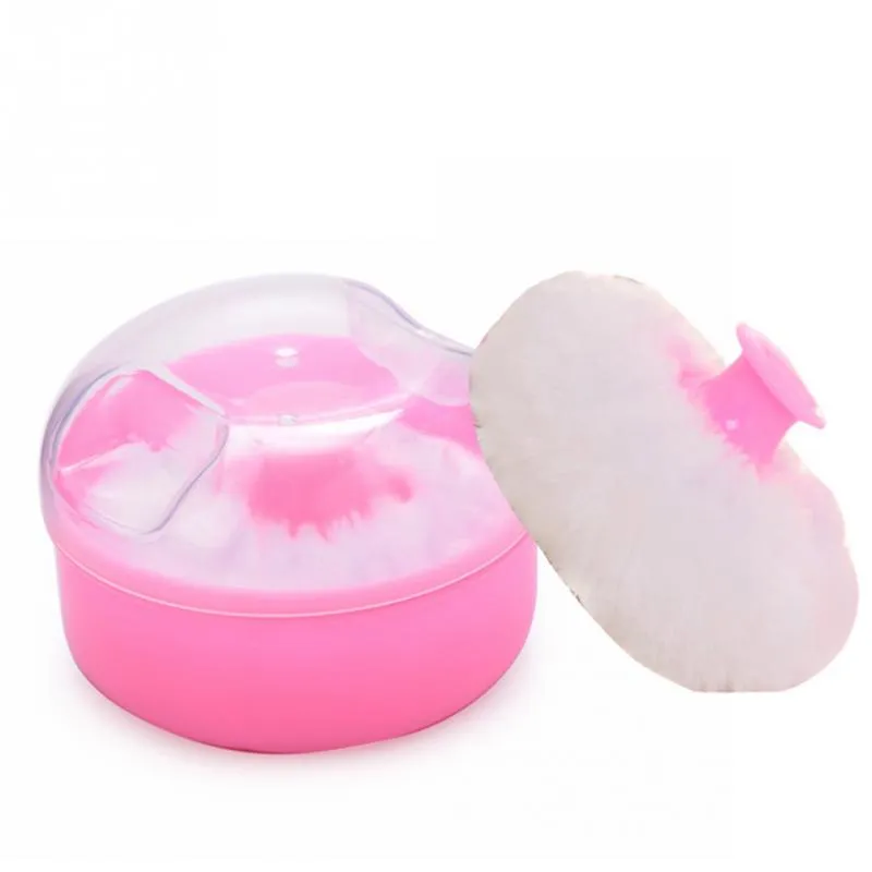 Portable Powder Puff Box Body Baby Face Talcum Powder Puff Sponge Infant Puff Box Container Case ZZ