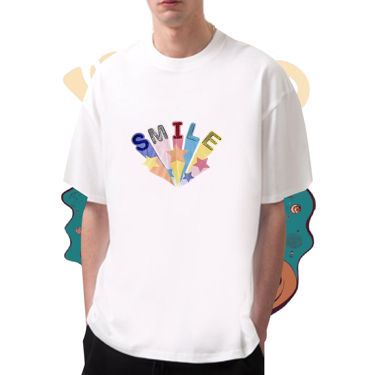 New Men T Shirts Custom Cartoon Couples T Shirts Sport Crew Neck Cotton Breathable Comfortable Wear