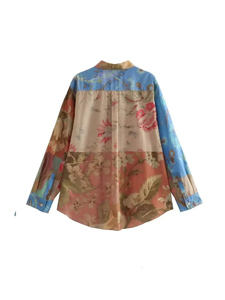 TRAF Woman Pants Sets Fashion Print Shirts Women Suit Long Pants Casual 2 Pieces Women Outfits 240529